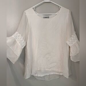 Tendenze Elegant Silk Blouse with Bell Sleeves